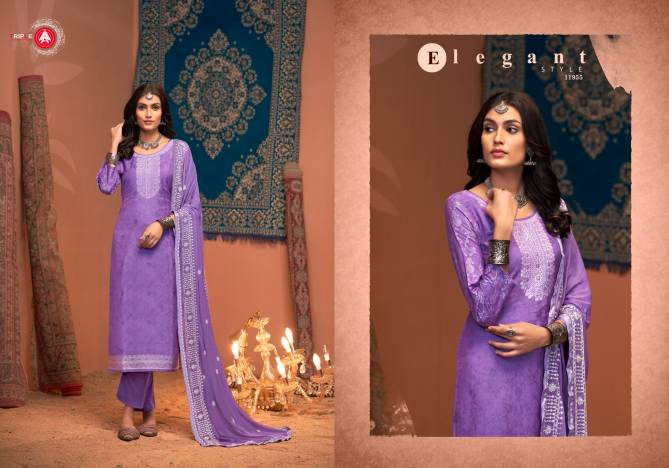 Tulip Vol 9 By Triple Aaa Viscose Muslin Lakhnavi Jacquard Dress Material Suppliers In Mumbai